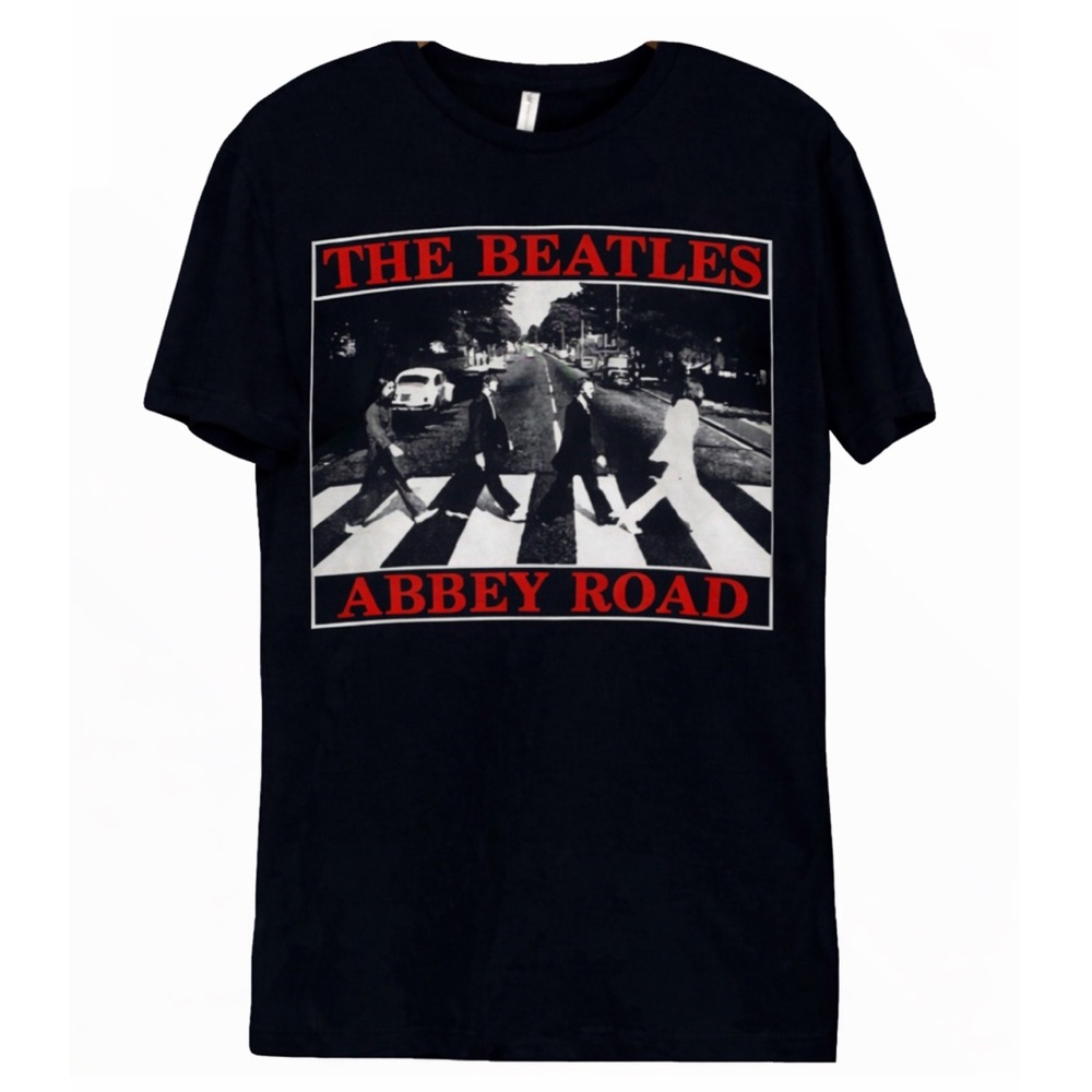 Mens The Beatles Abbey Road Tee Shirt Short Sleeve Crew Neck‎ Medium Unisex